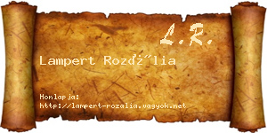 Lampert Rozália névjegykártya