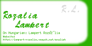 rozalia lampert business card